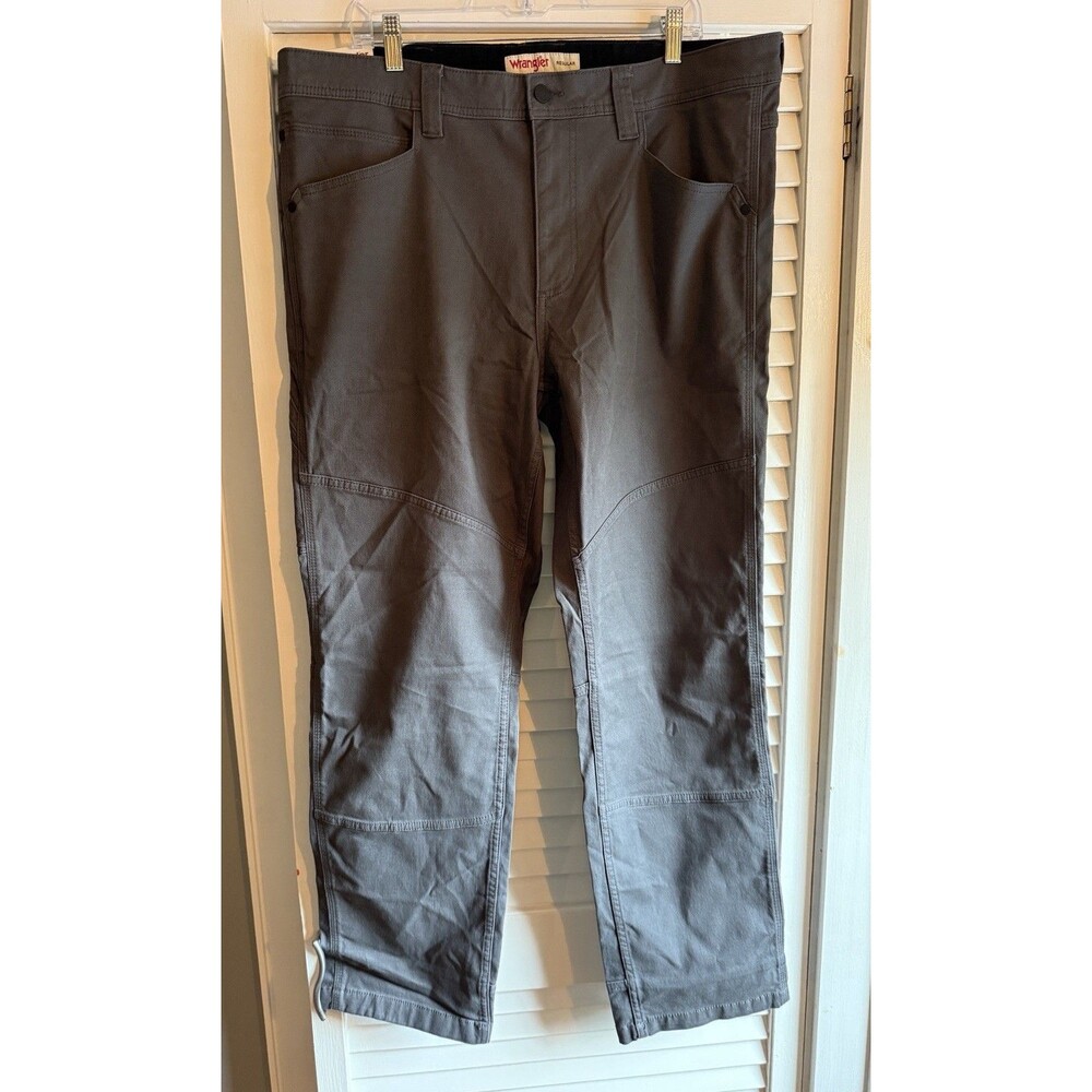 NWT Wrangler Men's Utility Pants Gray 38x32 Stretch Canvas Work Cargo Gorpcore